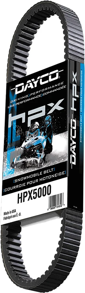 DAYCO HPX5017 Snowmobile Belt - Top Cog Design for High Horsepower Durability