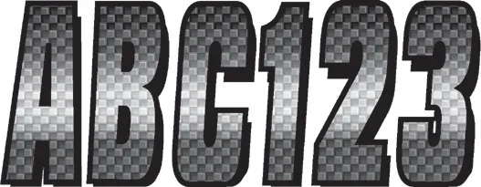 HARDLINE Series 300 Registration Kit - Carbon Fiber Graphics Decal Kit for Powersports Vehicles