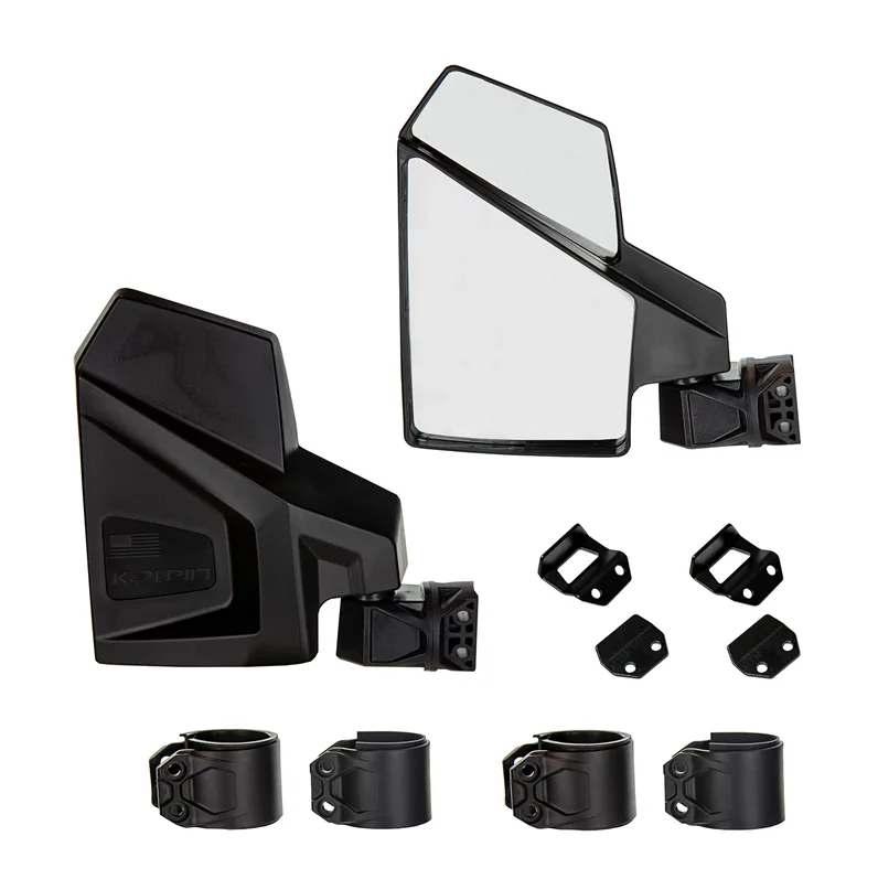 KOLPIN 4.125"x7.75" UTV Side Mirrors - Durable, Clear Vision, Wide-Angle Visibility