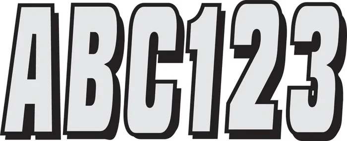 HARDLINE SIBLK320 Registration Kit - Bold Block Font Decal for Powersports Vehicles