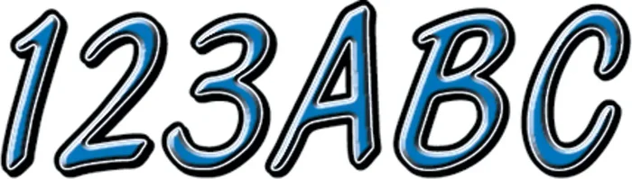 HARDLINE Series 400 Registration Kit - 3" Cursive Gradient Decals for Powersports Vehicles