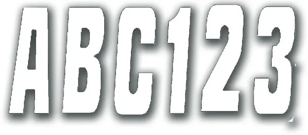 HARDLINE Series 350 3-Inch Registration Kit - Durable White Sticker Decals for Powersports Vehicles