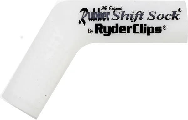 RYDER CLIPS RSS-WHITE Rubber Shift Sock - Durable Foot Control for Powersports