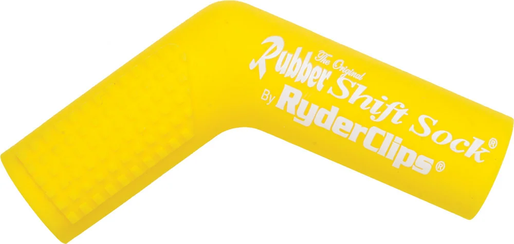RYDER CLIPS RSS-YELLOW Rubber Shift Sock - Durable Foot Control for Powersports