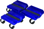 SUPERCADDY SS BLU Four Wheel Dolly Set - Durable & Lightweight Tool for Powersports Enthusiasts