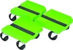 SUPERCADDY SS GRN Four Wheel Dolly Set - Durable Gear Transport Tool for Powersports Enthusiasts