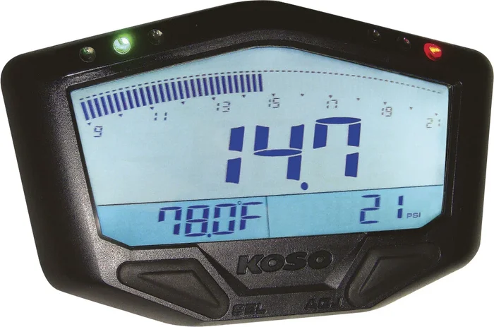 KOSO X-2 Boost Gauge with Air/Fuel Ratio & Temperature - Precision Racing Gauge for Powersports