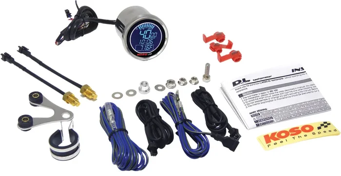 KOSO DL Universal Tachometer - Digital Motorcycle Tachometer with Accurate RPM Monitoring