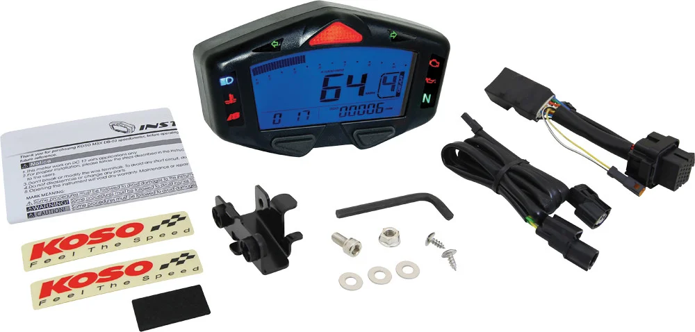 KOSO Honda Grom DB-03R Digital LCD Gauge - Accurate Fuel & Speed Monitoring for Powersports Enthusiasts