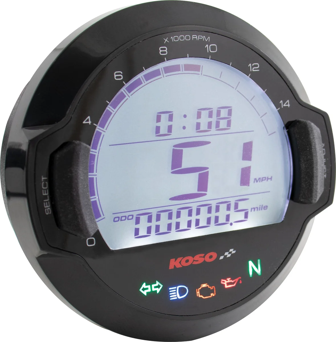 KOSO BB642W20 GP Style Multi-Function Gauge - Racing-Grade Motorcycle Dashboard Instrument