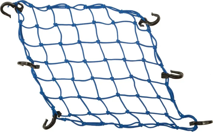 POWERTYE Adjustable Cargo Net with 6 Hooks - Durable Tie-Down Straps for Powersports