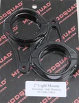 MODQUAD LMH-2-BLK Horizontal Light Mount - Durable Bracket for Powersports Vehicles