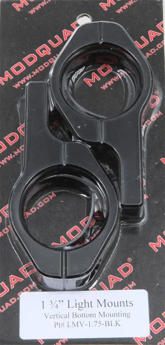 MODQUAD LMV-1.75-BLK Vertical Light Mount w/Roof - Durable Mounts/Brackets for Powersports