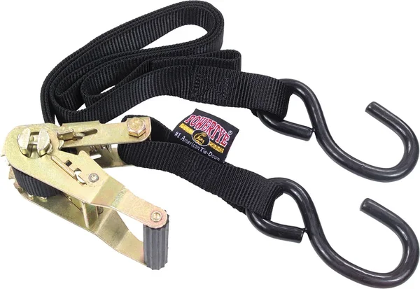 POWERTYE 32122 Ratchet Tie-Down Straps - Durable Tie-Down System for Powersports Vehicles