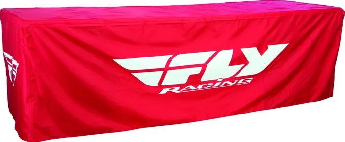 Fly Racing 8' Red Table Cover - Durable Promotional Event Cover for Racing Enthusiasts