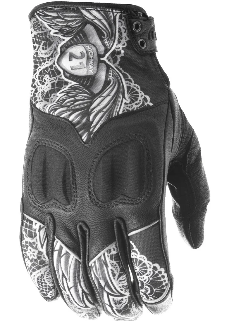 HIGHWAY 21 Women's Vixen Gloves - Durable Motorcycle Riding Gloves with Protective Padding