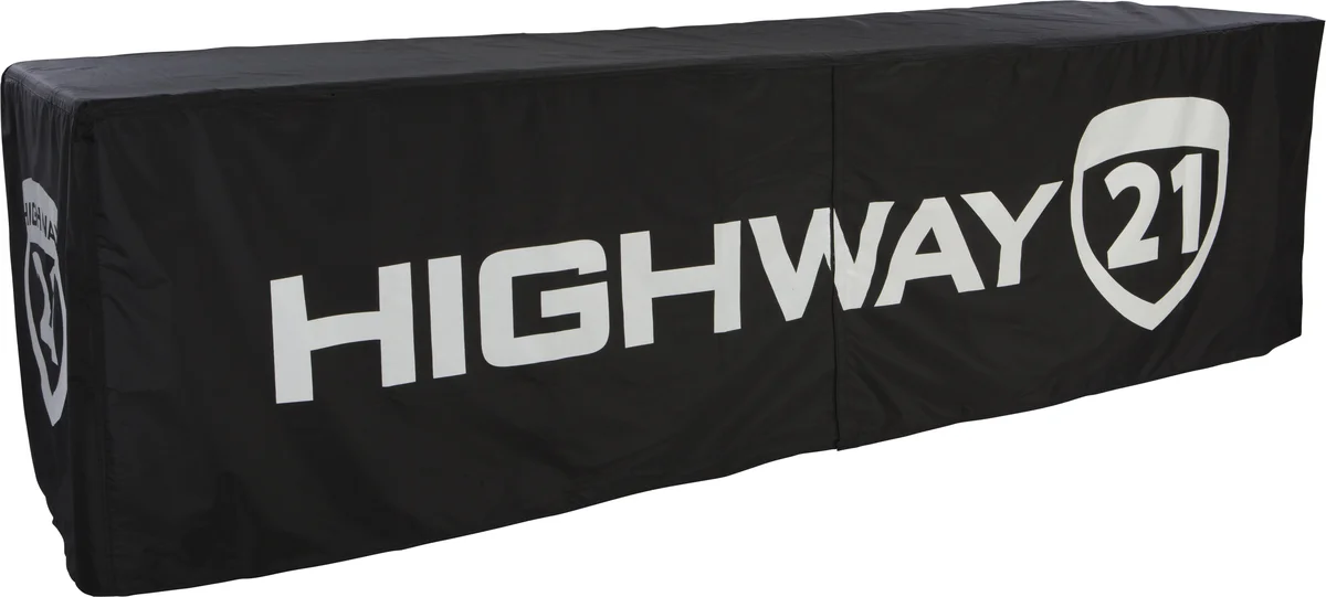 HIGHWAY 21 31-71100 HWY21 BLK Table Cover - Durable Promotional Table Cover for Powersports Events