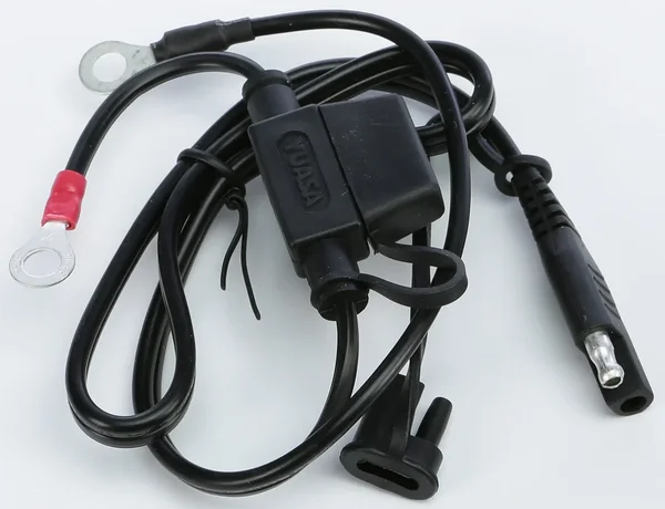YUASA Battery Charger Ring Leads - Durable, Insulated, High-Current Tools for Powersports