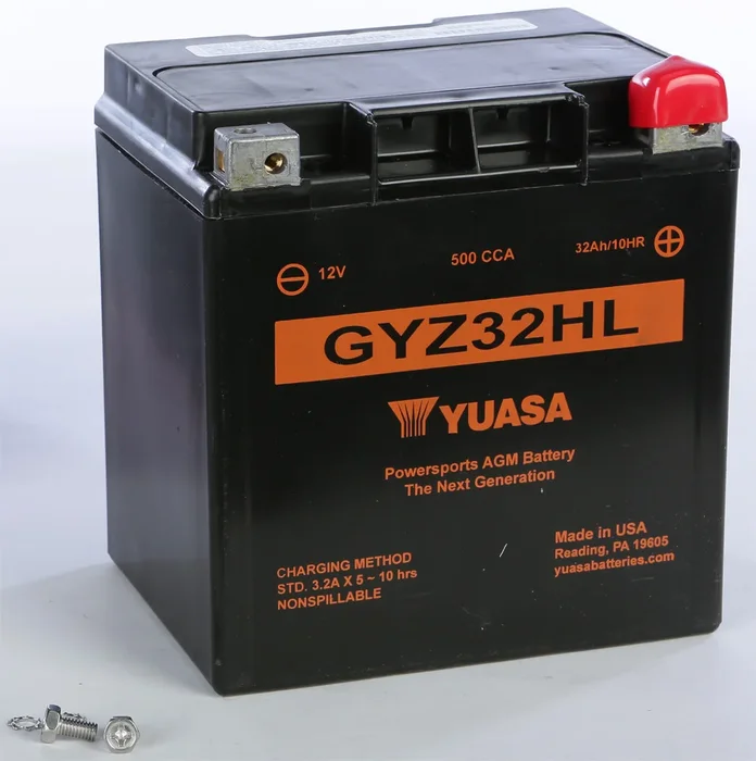 YUASA GYZ Series AGM Battery - High Capacity 12V 7Ah Motorcycle Battery