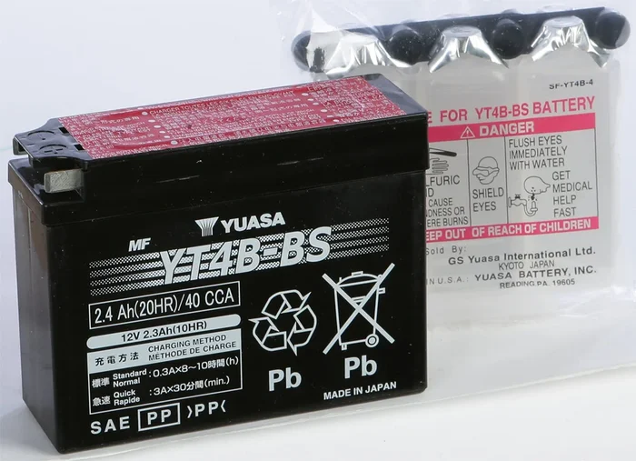 YUASA YUAM62T4B AGM Maintenance-Free Battery - Reliable Power for Powersports