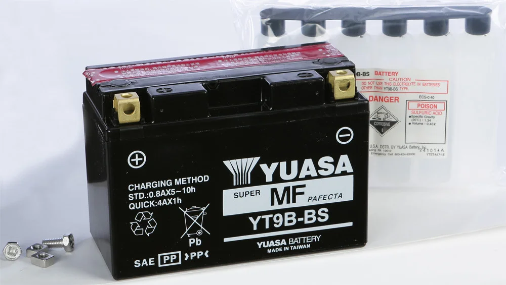 YUASA YUAM629B4 AGM Maintenance-Free Battery - High-Capacity Power for Powersports Vehicles