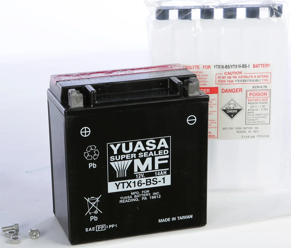 YUASA YUAM32X61 AGM Maintenance Free Battery - High Performance for Powersports Vehicles