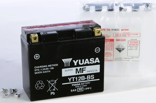 YUASA YUAM6212B AGM Maintenance-Free Battery – High-Capacity Power for Powersports Vehicles