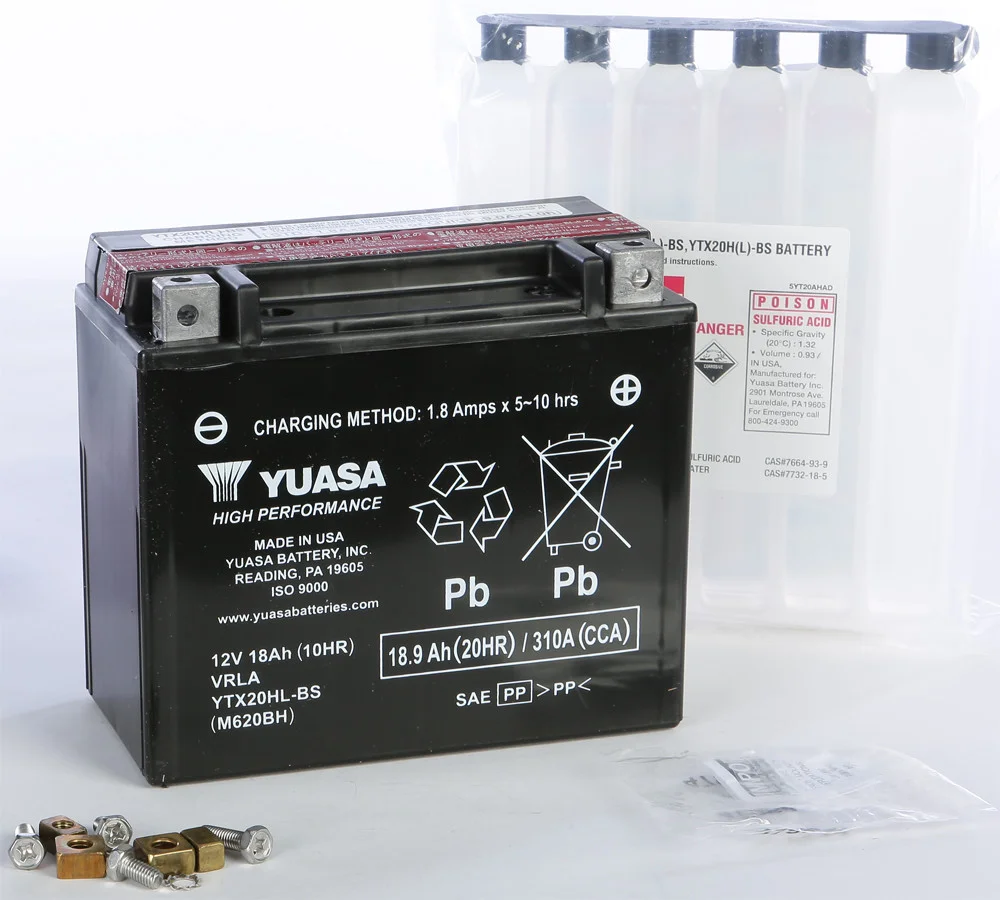 YUASA YUAM620BH AGM Maintenance-Free Battery – High-Capacity Power for Powersports Vehicles