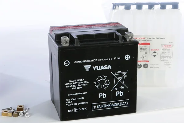 YUASA YUAM7230LPW AGM Battery - Maintenance-Free Power for Powersports