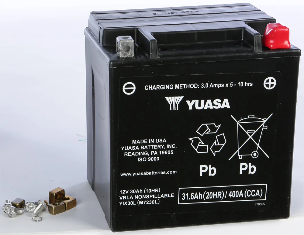 YUASA YUAM7230L Sealed Factory Activated Battery - High-Capacity Powersports Battery