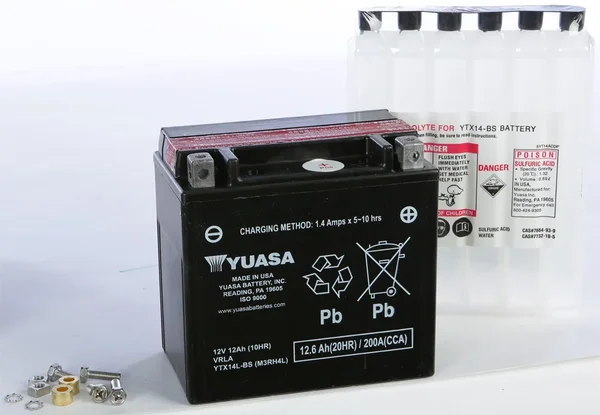 YUASA YUAM3RH4L AGM Maintenance-Free Battery – High-Capacity Power for Powersports Vehicles
