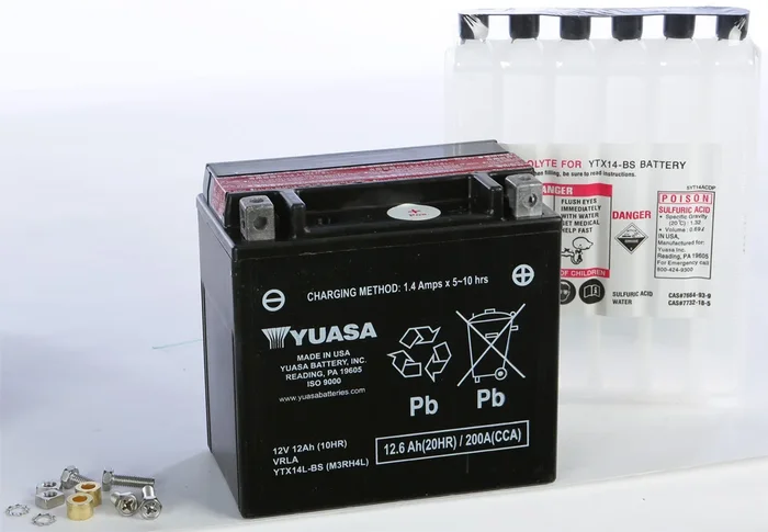YUASA YUAM3RH4L AGM Maintenance-Free Battery – High-Capacity Power for Powersports Vehicles