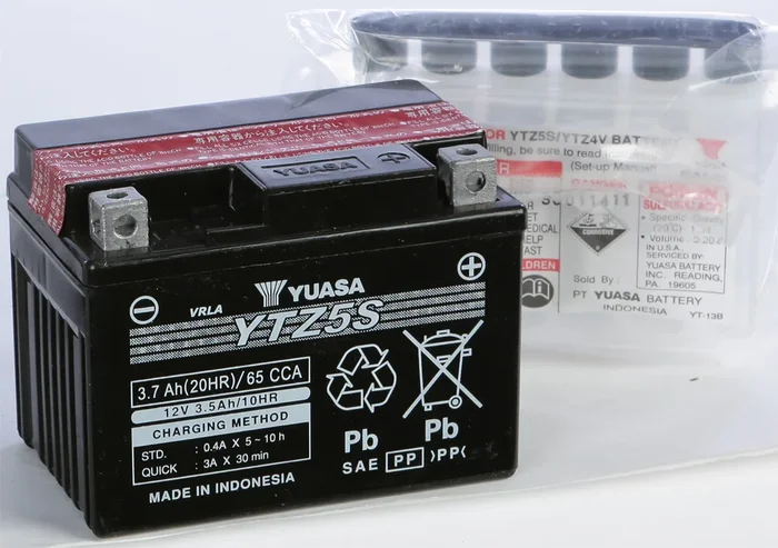 YUASA YUAM62TZ5 AGM Maintenance-Free Battery - High-Capacity Power for Powersports Vehicles