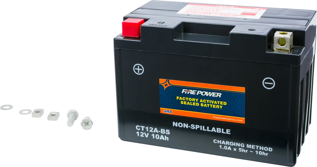 FIRE POWER CT12A-BS Factory Activated Sealed Battery – Durable Power for Powersports