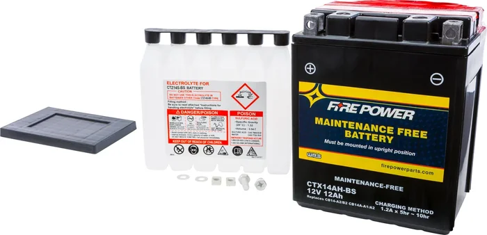 FIRE POWER CTX14AH-BS Maintenance Free Sealed Battery for Powersports Vehicles