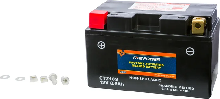 FIRE POWER CTZ10S Factory Activated Sealed Battery - High-Capacity Power for Powersports Vehicles