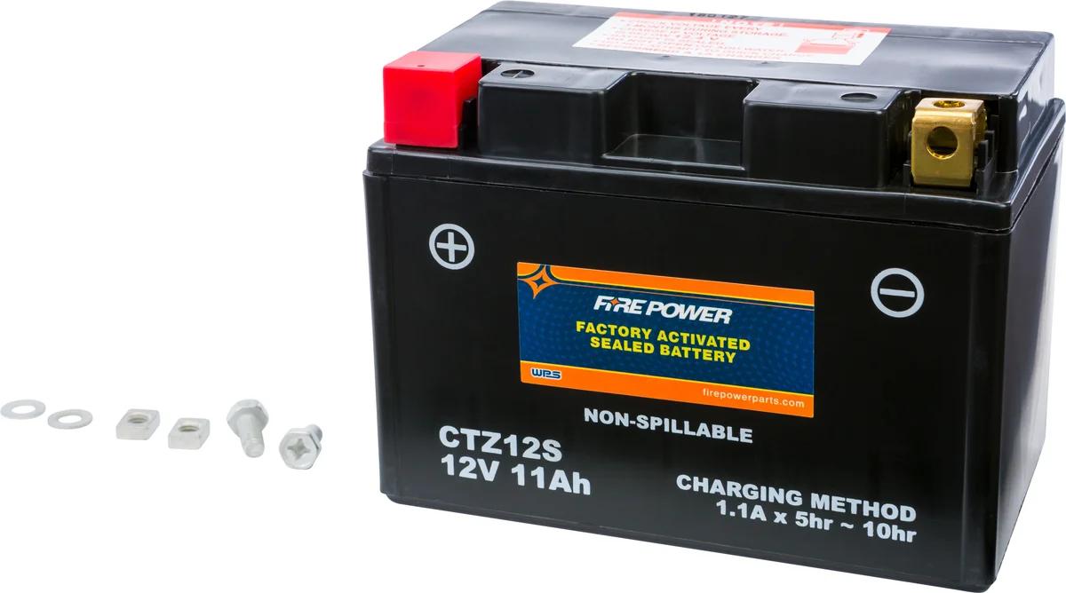 FIRE POWER CTZ12S Factory Activated Sealed Battery - High-Capacity Power for Powersports Vehicles