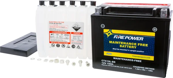 FIRE POWER CTX19L-BS Maintenance-Free Sealed Battery for Powersports Vehicles