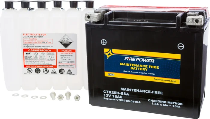 FIRE POWER - CTX20H-BSA - Maintenance Free Sealed Battery
