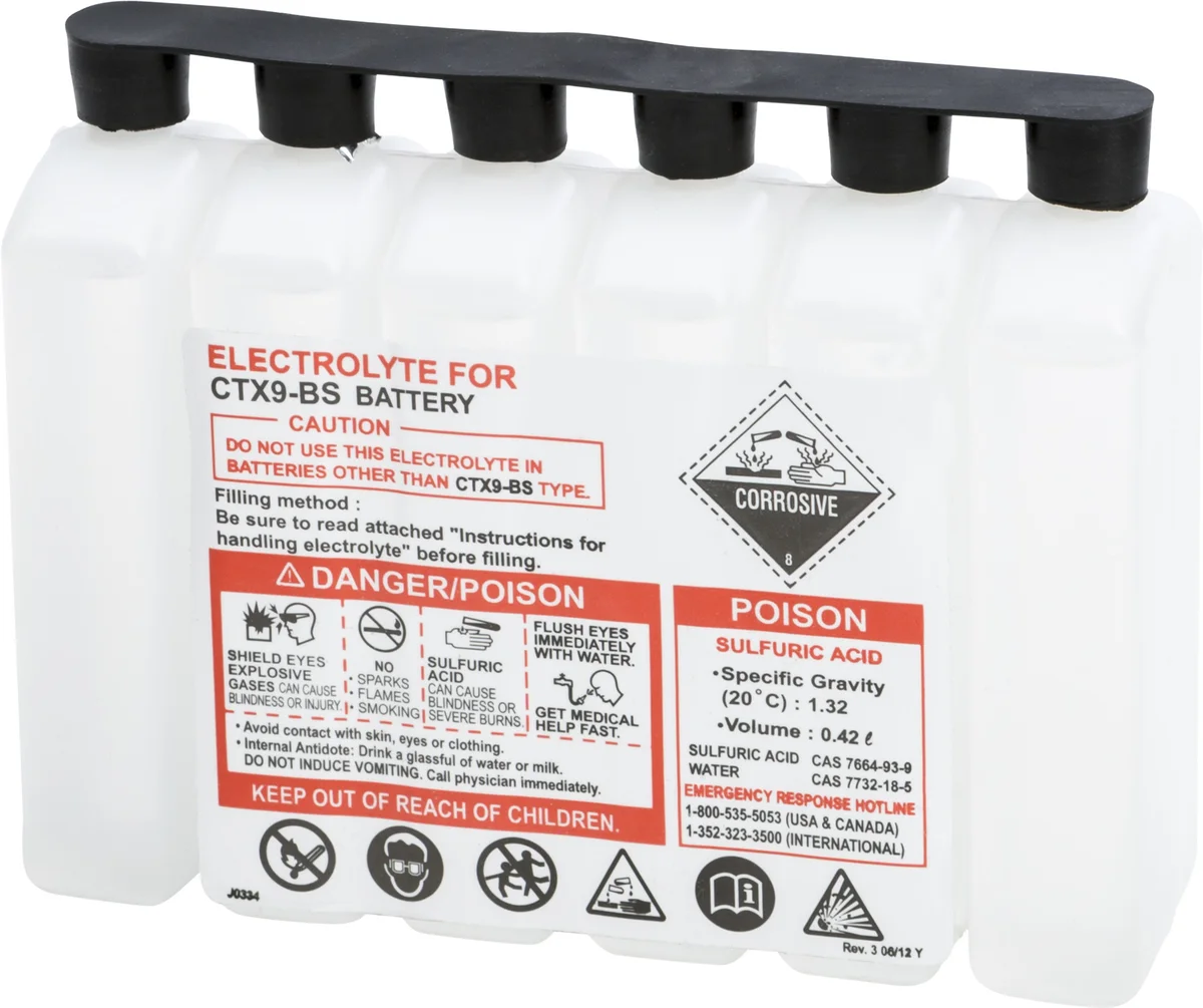 FIRE POWER 450CC CTX Sealed Battery Electrolyte Pack - Long-Lasting Power for Off-Road Adventures