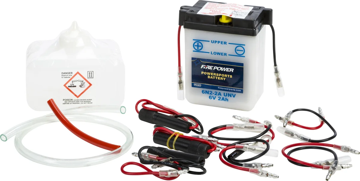 FIRE POWER 6N2-2A/UNV 6V Battery - Reliable Power for Powersports Vehicles