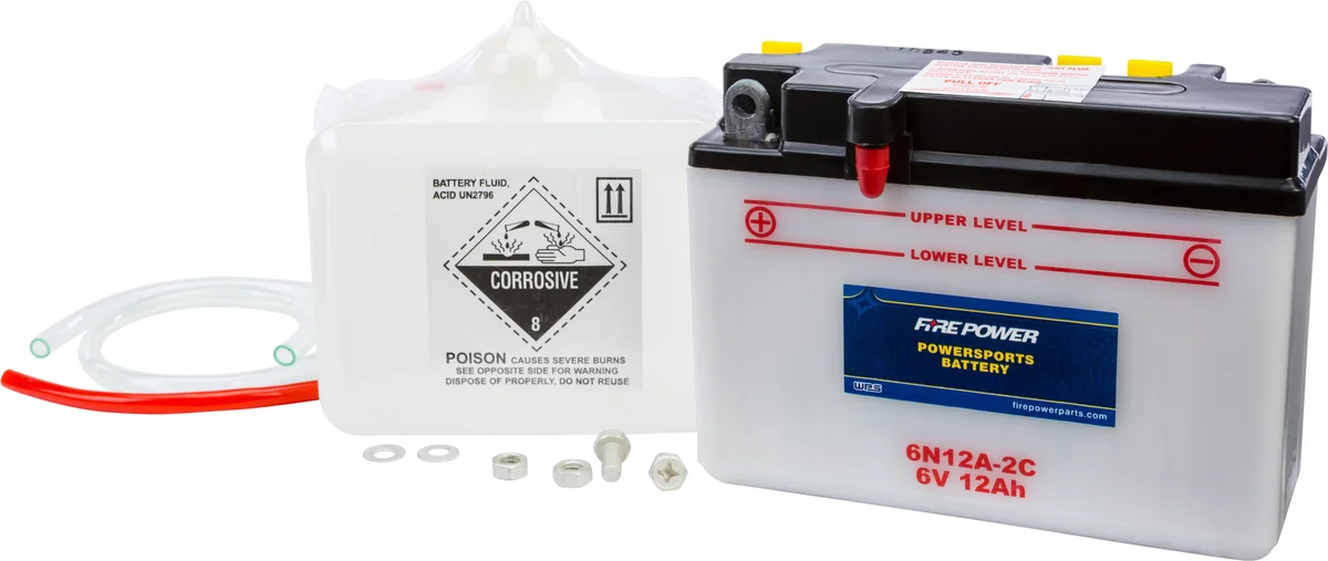 FIRE POWER 6N12A-2C 6V Battery - High-Capacity Standard Battery for Powersports Vehicles