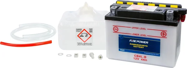 FIRE POWER CB4L-B 12V Heavy Duty Battery with Acid Pack - Reliable Power for Powersports