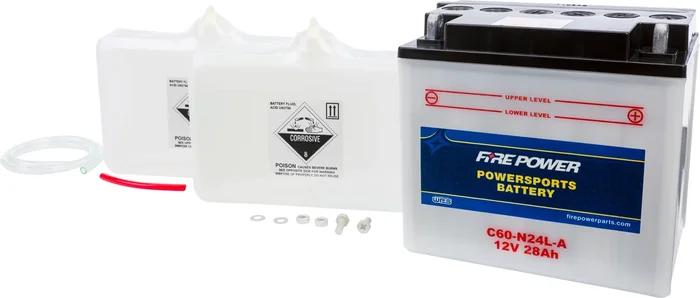 FIRE POWER - C60-N24L-A - 12V Heavy Duty Battery w/Acid Pack