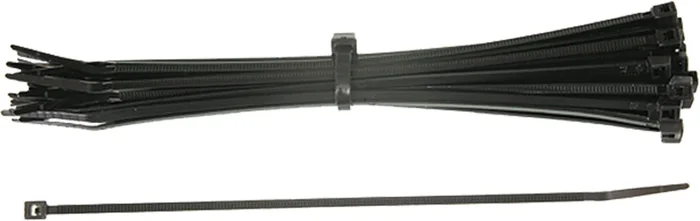 SP1 Black Nylon Cable Ties - Durable, Non-Corrosive Wire Ties for Powersports & Industrial Use
