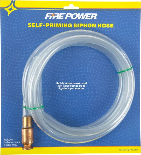 FIRE POWER Self Priming Siphon Pump - Intake/Carb/Fuel System for Powersports