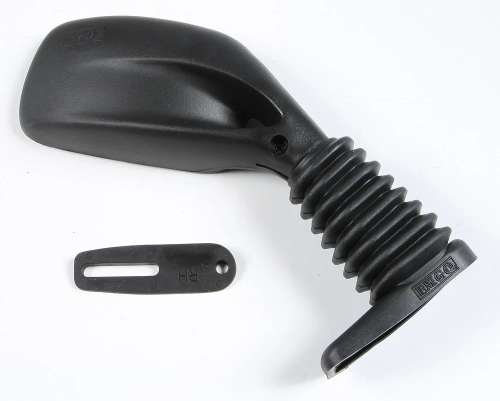 SP1 Universal Rear View Mirror - Corrosion-Free Matte Black for Snowmobiles, ATVs, UTVs & Dirt Bikes