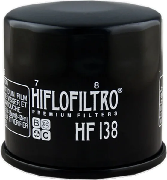 HIFLOFILTRO HF138 Oil Filter - High-Performance Engine Protection for Powersports Vehicles