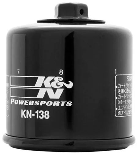 K&N KN-138 Oil Filter - High-Flow Synthetic Racing Oil Filter for Enhanced Engine Performance