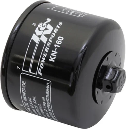 K&N KN-160 Oil Filter - High-Flow Synthetic Media for Racing Performance